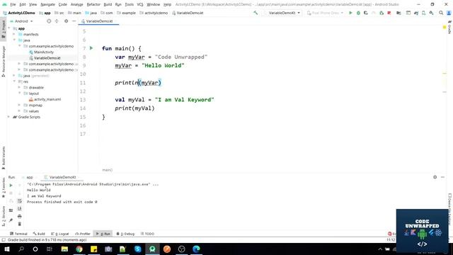KOTLIN Variables & Data Types | How Type Checking Works | Use of var and val | Code With Yash