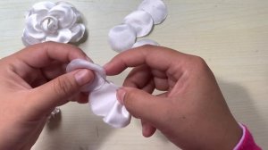 How to make Camellia fabric Flower | How to Make Chanel style white Camellia Flower | Flower Fabric