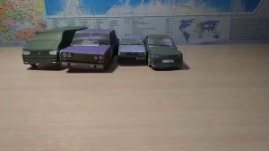 Коллекция бумажных машин