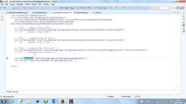 SpringTutorials - Autowiring mode - byName смотреть онлайн