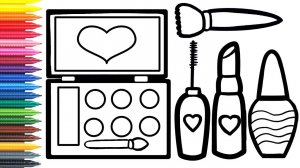 How to draw a set of cosmetics for children/Как нарисовать набор косметики для детей