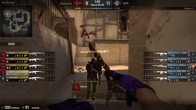 CS:GO POV Demo Astralis Device (34/22) vs NiP (de_mirage) смотреть онлайн