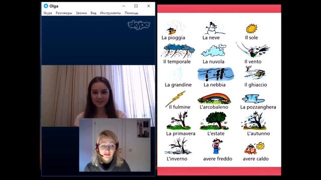 Урок итальянского языка. Погода. Прошедшее время. смотреть онлайн