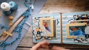 Обзор большого детского скрапальбома / альбом первого года жизни /  СКРАПБУКИНГ