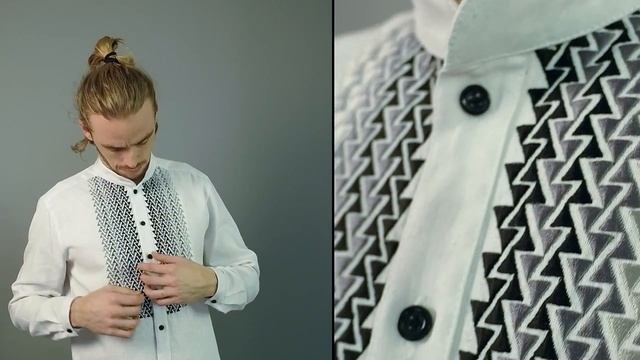 Классическая белая рубашка. Вышивка.2KOLYORY смотреть онлайн