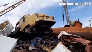 ✅ Советские автомобили в металлоломе! Редкий универсал Москвич 423.