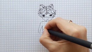 Простой рисунок #27. Как нарисовать Супер Кота Нуара  из мультика Ледибаг и Супер кот. Рисунки в ЛД