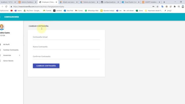 Sistema de Gestión de Ausencias de Personal desarrollado en PHP y MySQL смотреть онлайн