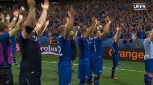 Iceland celebrations vs England in full Slow hand clap