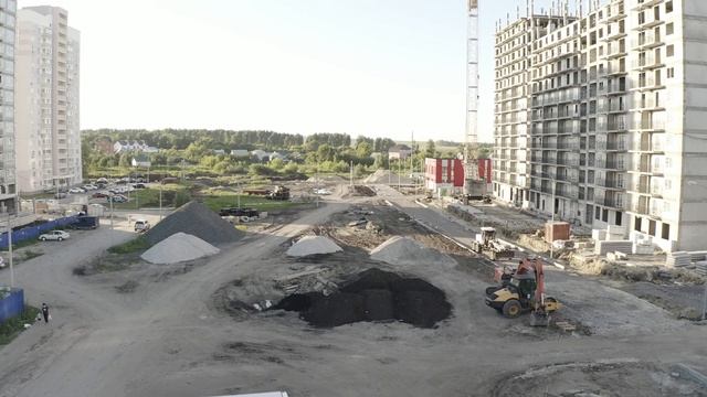 Строительство новой дороги в 7 микрорайоне ЖК Арбековская застава