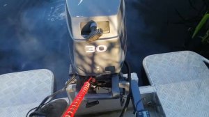 Yamaha 30 6j8 холодный запуск.