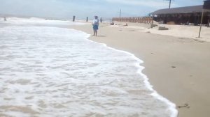 Отдых на Азовском море, Кирилловка, "Коралловый остров". Море, пляж. Июнь, 2019