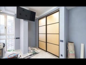 Перегородка двухстворчатая раздвижная