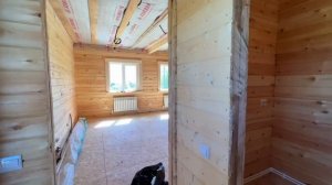 Обзор готового дома из бруса. Утепление и планировка