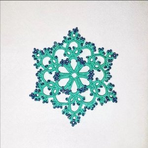 Фриволите. Салфетка. МАСТЕР КЛАСС. Новогодняя снежинка