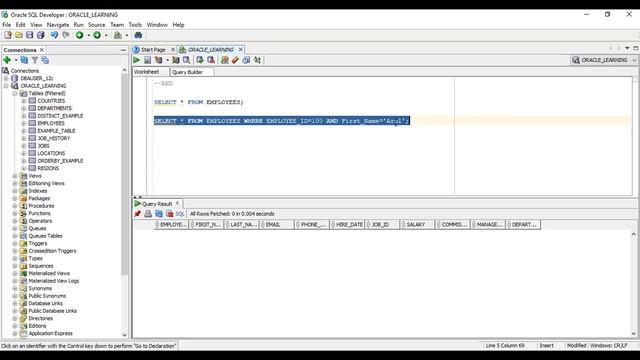 Logical Operators in Oracle | Oracle Tutorials for Beginners