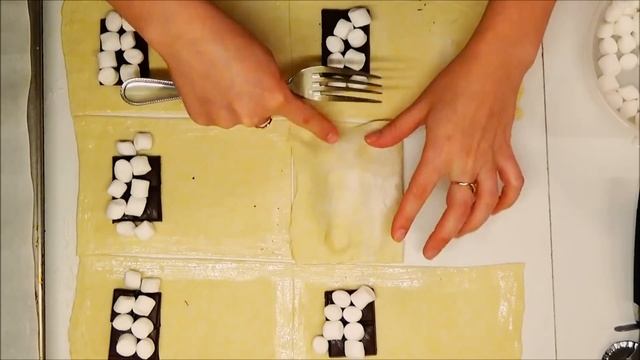 Как приготовить СЛОЙКИ С ШОКОЛАДОМ И МАРШМЕЛЛОУ