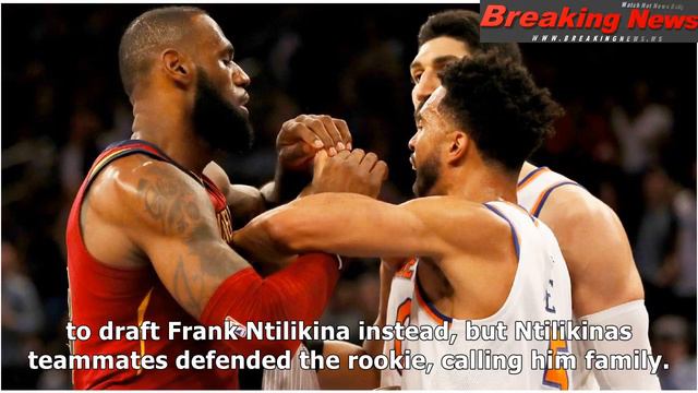 Lebron james of cleveland cavaliers clashes with enes kanter of new york knicks смотреть онлайн