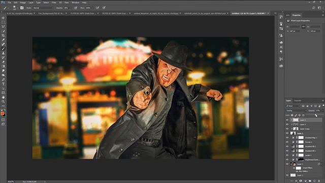 Gangstar Shootout Photoshop Manipulation Tutorial [Action Effects] смотреть онлайн