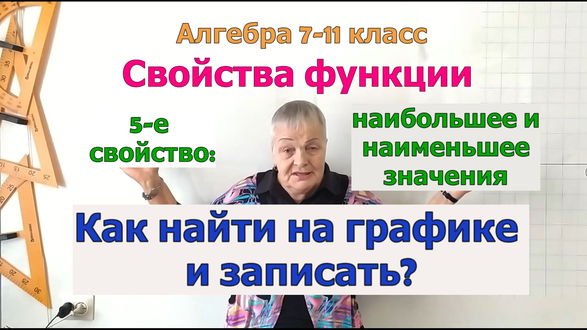 Свойства функции. Наибольшее и наименьшее значения функции. Как найти на графике функции и записать