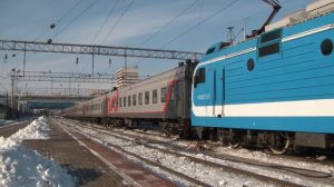 Отправление ЭП1М-653 с поездом Воркута — Новороссийск