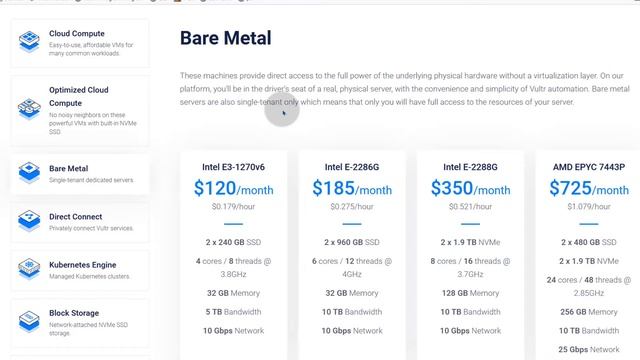 All Vultr Server products explained - compute vs optimized compute vs bare metal - Vultr Tutorial смотреть онлайн