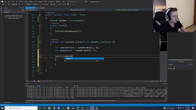 Create A Rock Paper Scissors App In C# | Visual Studio | Windows Forms App