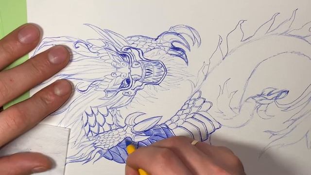 Как нарисовать Китайского Дракона - How to draw a Chinese Dragon смотреть онлайн
