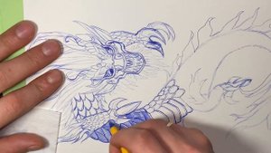 Как нарисовать Китайского Дракона - How to draw a Chinese Dragon