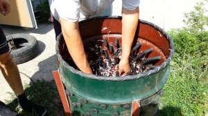 Самодельная перосъемная машина. Первый запуск.