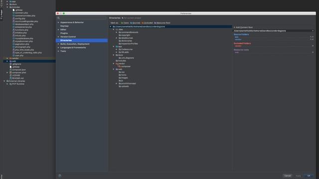 Marking Directories in PhpStorm as Source Excluded or Resource Root смотреть онлайн