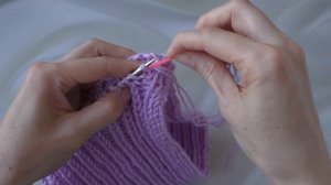 Красивый аккуратный шов для английской резинки.Как сшить снуд связанный английской резинкой.