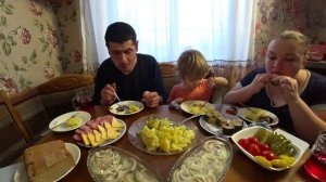 любимый мукбанг скумбрия с картошкой