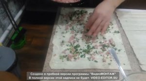 Супер!!! рулет из лаваша, грибов, ветчины и зелени