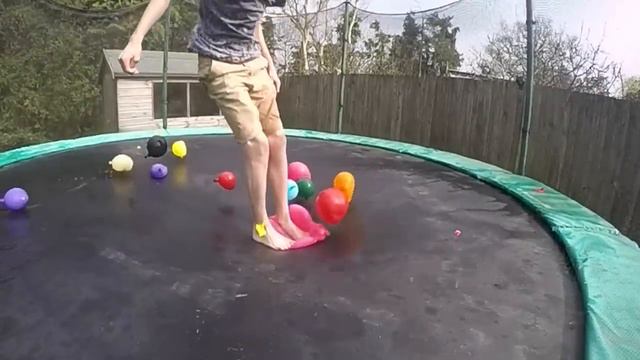 Trampoline Water Balloons In Slow Motion - Archie Baker смотреть онлайн