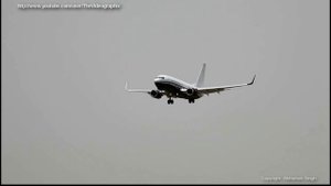 Boeing 737-700 BBJ Landing at Delhi IGI Airport