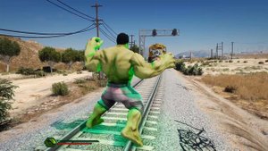 ХАЛК ПРОТИВ ПОЕЗДА В ГТА 5 МОДЫ! СМОЖЕТ ЛИ ХАЛК ОСТАНОВИТЬ ПОЕЗД В GTA 5! НОВЫЙ МОД НА ХАЛКА ДЛЯ ГТ