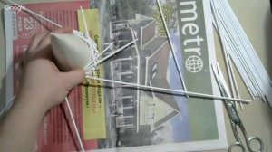 Плетение елочки из газетных трубочек. Мастер-класс.