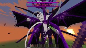 Ender Dragon Storm vs. White Cracker's Wither Storm | Minecraft (NO LAG AT ALL!)