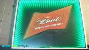 Вывеска в баре с эффектом бесконечности