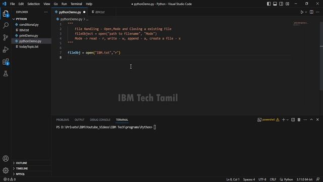 File Handling using Python in Tamil - Part 1 | Python Tutorial for Beginners