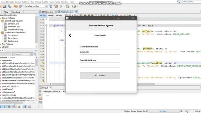 Student Record System In Java смотреть онлайн