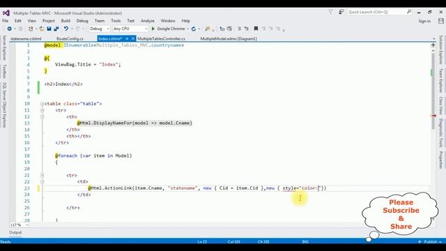 mvc html.actionlink color change and add tooltip mouseover
