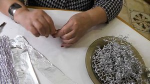 Кружевная ива из фольги.