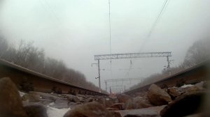 экшн камера под поездом
