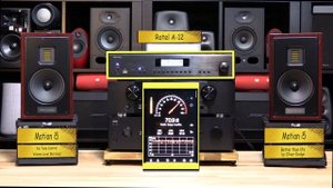 ELAC Debut 2 0 B6 2 vs Martin Logan Motion 15/Rotel A12 stereo integrated amplifier sound compariso