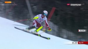 Горные лыжи. Кубок мира.  Шамони. Мужчины. Слалом. 1-я попытка 31.01.2021.mp4