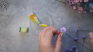 Цветная гипсофила из фоамирана. Мелкие цветы для букетов и украшений.