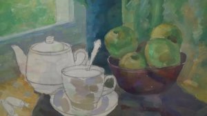 КАК НАРИСОВАТЬ НАТЮРМОРТ С ЦВЕТАМИ И ФРУКТАМИ How to draw a still life with flowers and fruits