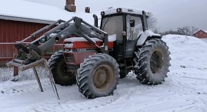 Холодный запуск дизельного трактора. Мороз -15 градусов.